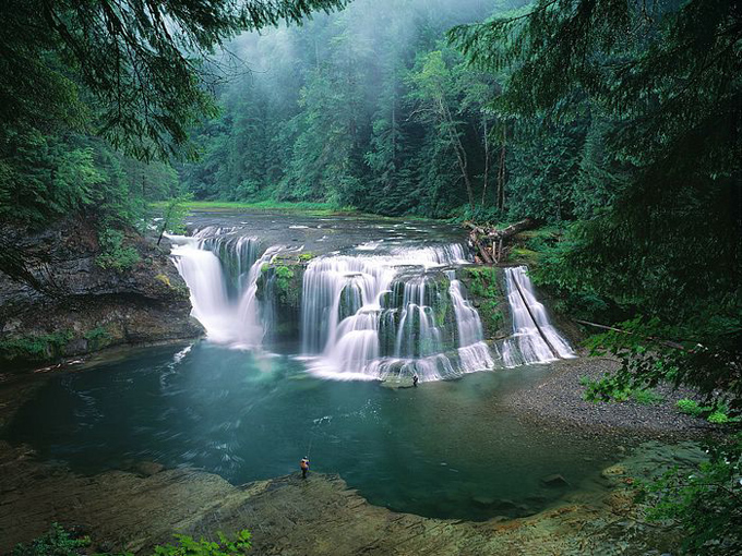 Lower Lewis River Falls - Gifford Pinchot National Forest - Washington, USA