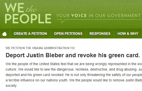 Justin Bieber: Ζητάνε την απέλασή του από τις ΗΠΑ