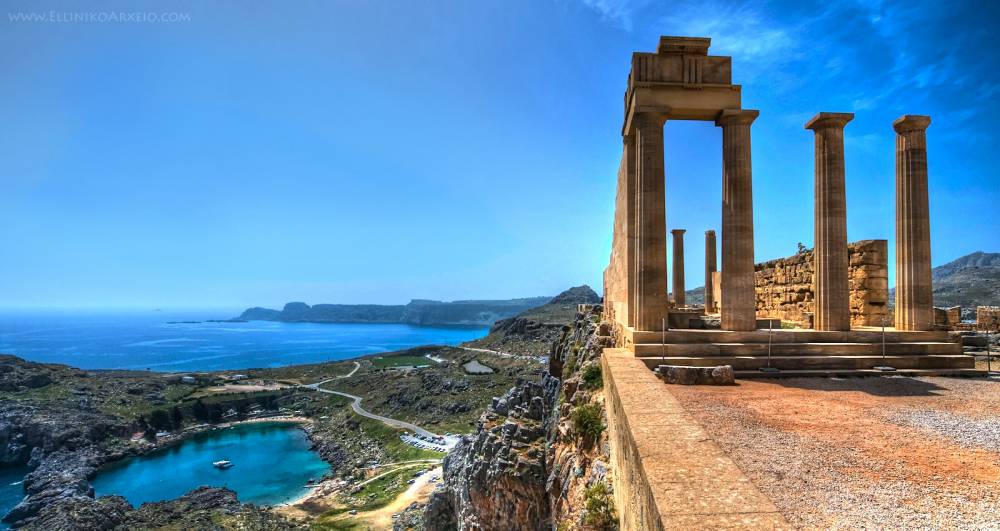 #Doric_Temple_Athena_Lindos. Rhodes island