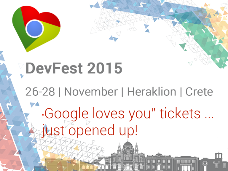 Google DevFest Greece 2015 στο Ηράκλειο Κρήτης από 26 έως 28/11