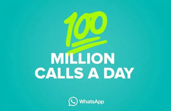 100 εκατομμύρια κλήσεις μέσω WhatsApp!