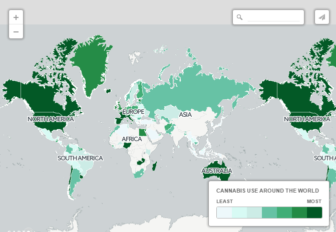 Αυτός ο χάρτης δείχνει ποιες χώρες καπνίζουν περισσότερο χόρτο!