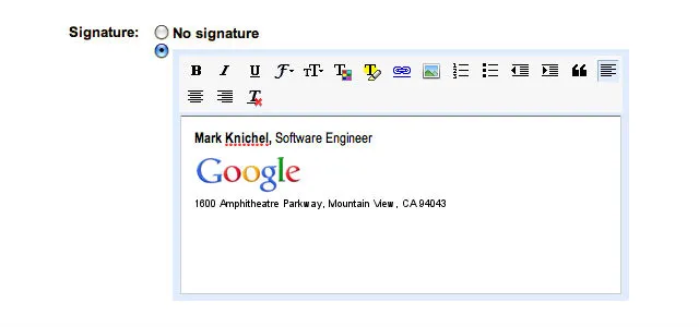 gMail | Επιτέλους Rich Text Signatures!