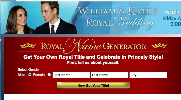 Το δικό σου βασιλικό όνομα! 