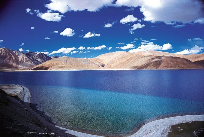 Pangong Tso Lake in the Himalayas