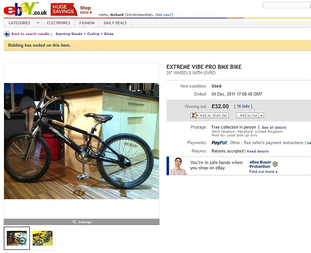 Πώληση ποδηλάτου με...ενδιαφέρον φόντο!