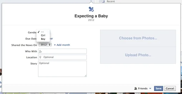 Facebook | Ενημέρωση του Timeline όταν περιμένεις παιδί!