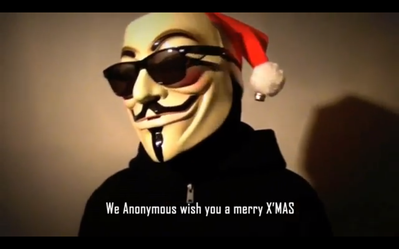 Χριστουγεννιάτικο μήνυμα από τους Anonymous