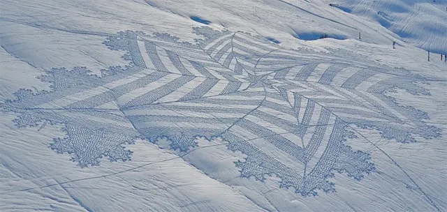 Δημιουργεί τέχνη στο χιόνι κάνοντας... σκι! (gallery)