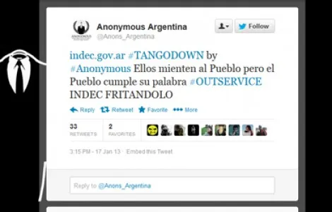 Anonymous Αργεντινής | «Η κυβέρνηση λέει ψέματα στο λαό»