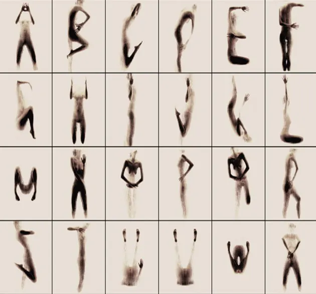 Το λατινικό αλφάβητο από ανθρώπινο σώμα! 