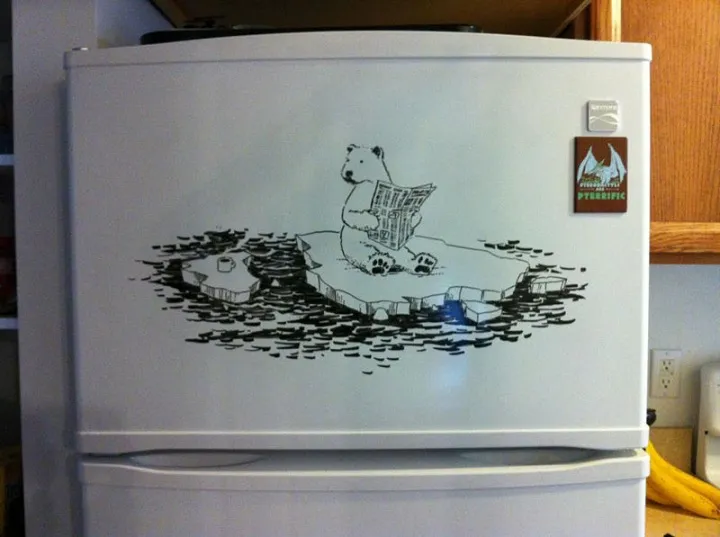 Απίστευτες ζωγραφιές επάνω σε ψυγεία <p data-wpview-marker=