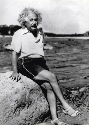 Ο Αϊνστάιν σε στιγμή χαλάρωσης 