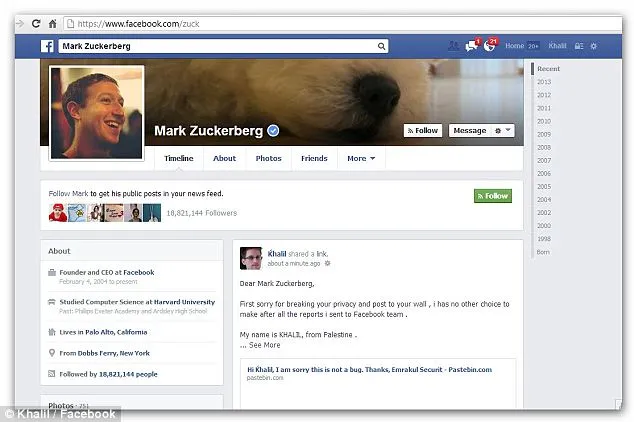 Facebook | Χρήστης χάκαρε το προφίλ του Zuckerberg! 