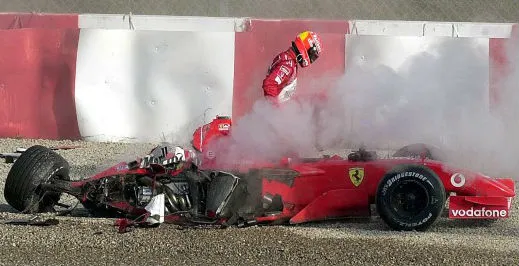 Το παρολίγον μοιραίο ατύχημα του Schumacher το 1999