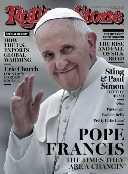 Ο Πάπας Φραγκίσκος εξώφυλλο στο Rolling Stone