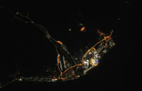 Sochi: Νυχτερινή φωτογραφία από το Διεθνή Διαστημικό Σταθμό