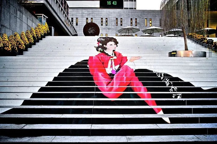 Stairs To The Musical Theater In Seoul,south Korea