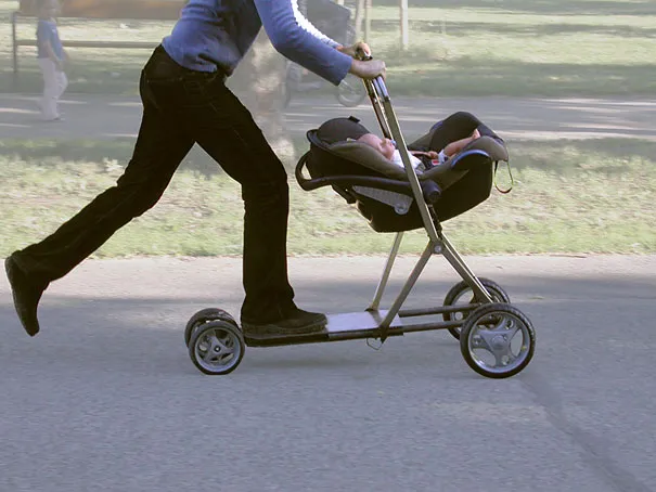 Baby Stroller and Scooter Hybrid
