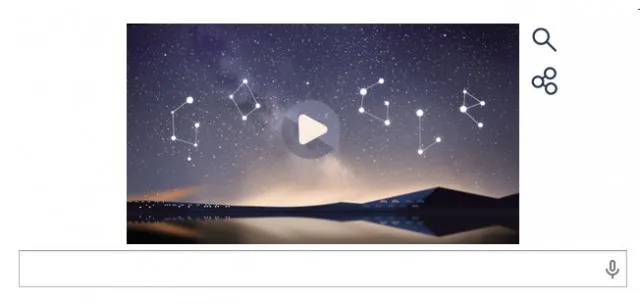 Google Doodle: Αφιέρωμα στην βροχή Περσείδων