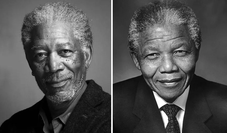 Morgan Freeman as Nelson Mandela