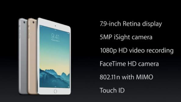 iPad Mini 3: Τεχνικά Χαρακτηριστικά