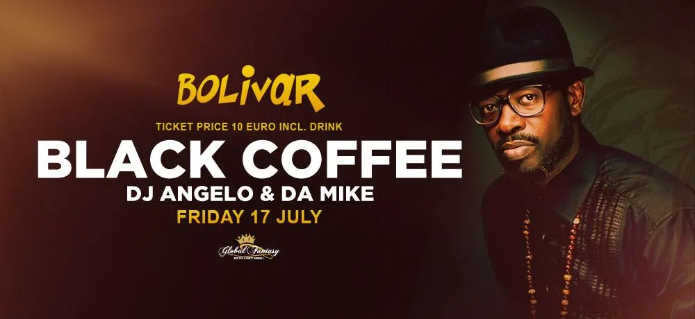 Black Coffee @ Bolivar Beach Bar στις 17 Ιουλίου 2015!