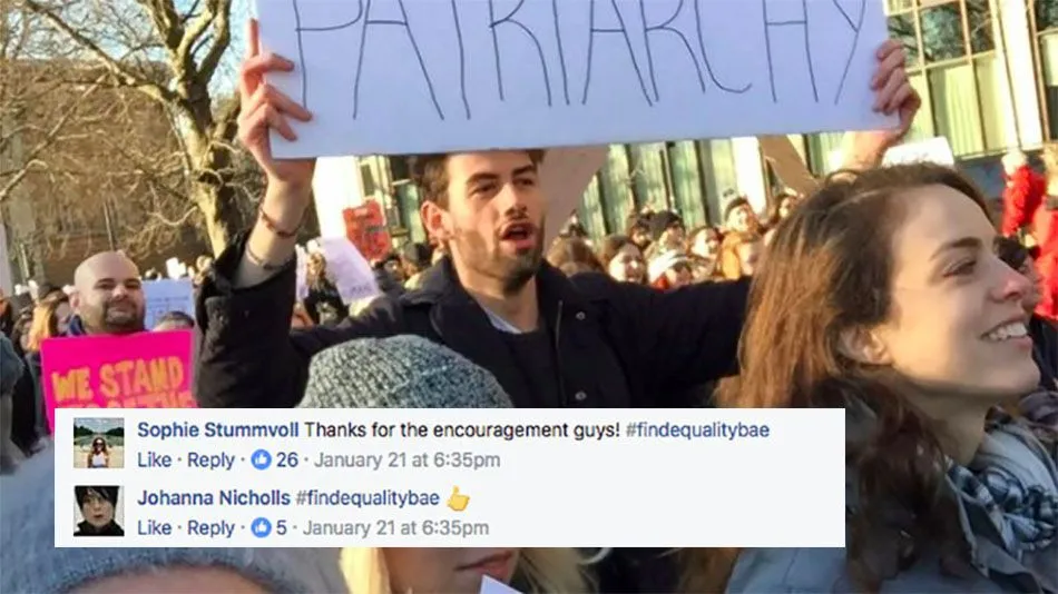 #EqualityBae: Πώς μια κοπέλα αναζήτησε τον τύπο που της άρεσε στο Women's March!