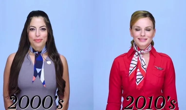 Πόσο άλλαξαν οι στολές των αεροσυνοδών σε 100 χρόνια; (βίντεο)