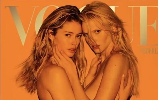 Γυμνή αγκαλιά Doutzen Kroes και Lara Stone για την ολλανδική Vogue!
