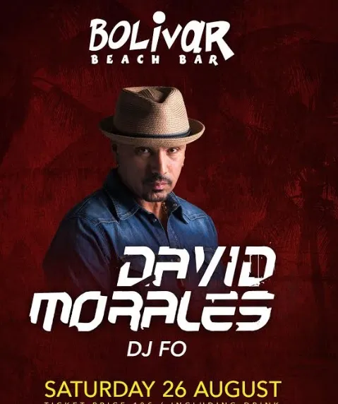 Ο David Morales έρχεται στο Bolivar Beach Bar!