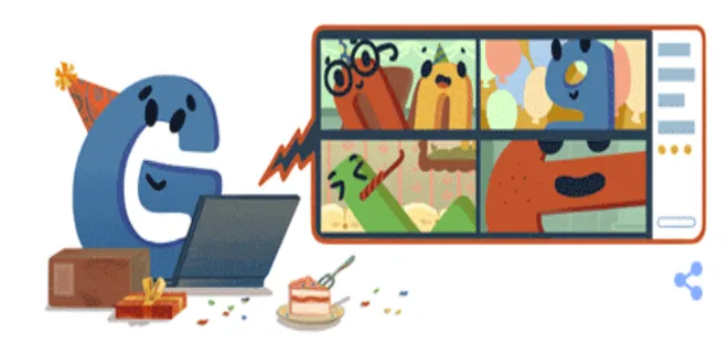 Η Google κλείνει τα 22 χρόνια λειτουργίας της και το γιορτάζει με ένα doodle