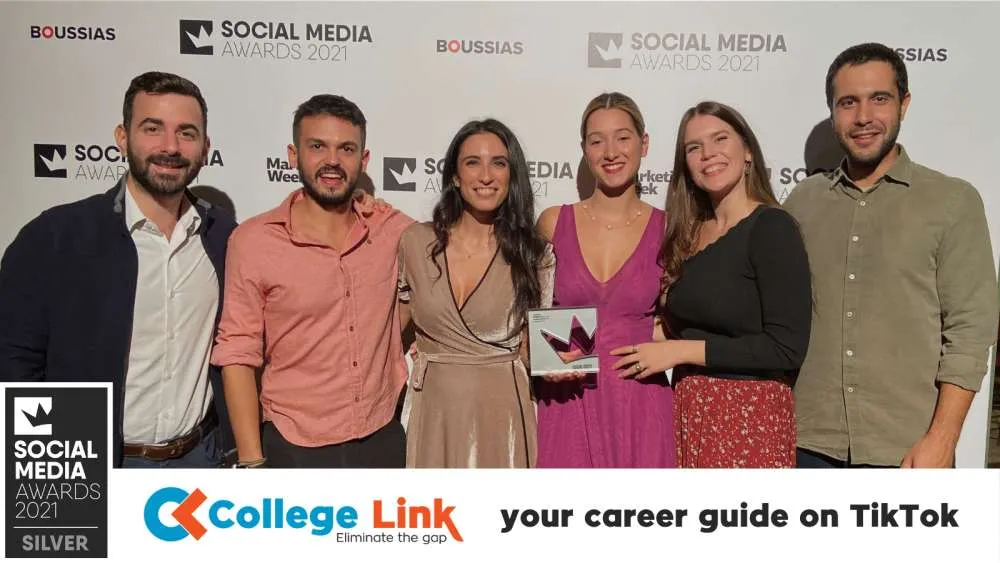 CollegeLink: Ο Σύμβουλος της Καριέρας σου στο TikTok βραβεύεται με Silver Award στα Social Media Awards 2021