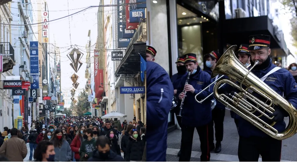 Χριστούγεννα σε Αθήνα και Θεσσαλονίκη: Εορταστική διάθεση με πολύ κόσμο στα μαγαζιά