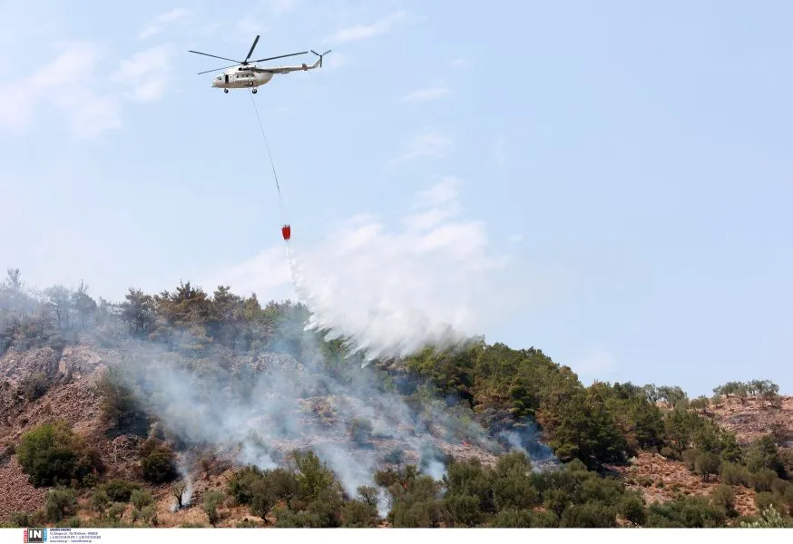 Φωτιά στα Κύθηρα: Ενισχύονται οι πυροσβεστικές δυνάμεις - Ισχυροί άνεμοι στην περιοχή