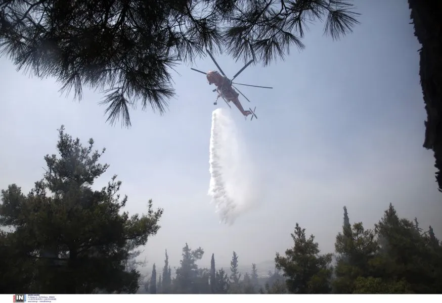 Πυρκαγιά στα Κύθηρα: Καίγεται δάσος σε δύσβατη περιοχή