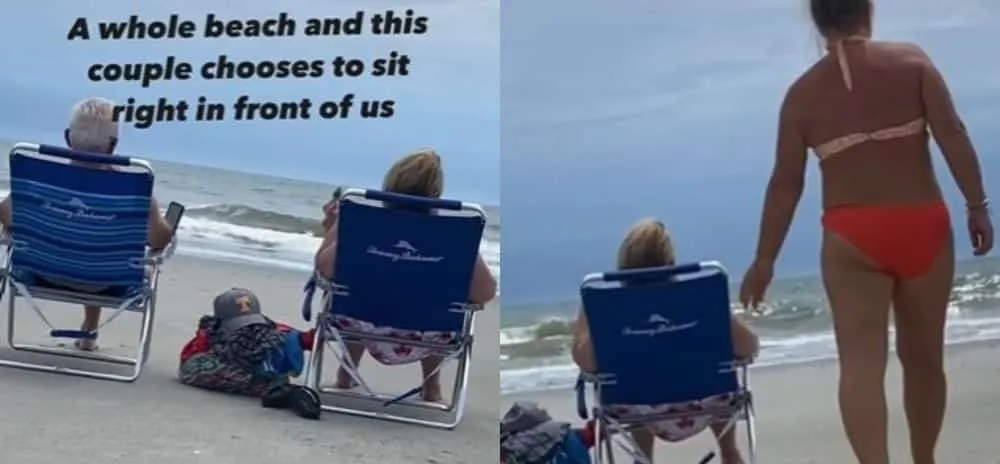 TikTok: Δεν φαντάζεστε τι έκανε μια γυναίκα για να διώξει ένα ζευγάρι ηλικιωμένων από την παραλία (video)