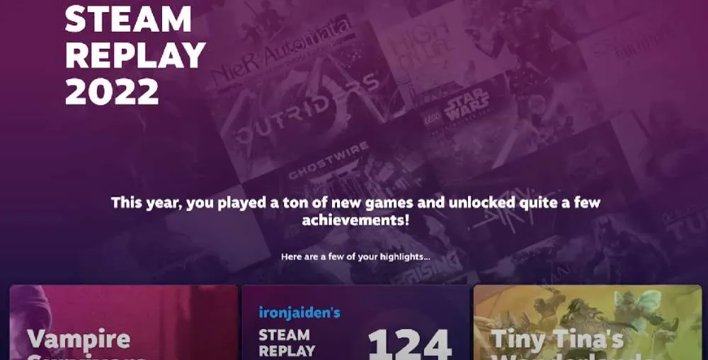 Steam Replay: Μπορείς να δεις ποια βιντεοπαιχνίδια έπαιξες περισσότερο μέσα στο 2022