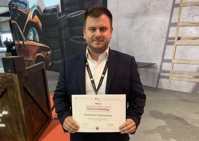Απόφοιτος Ιατρικής του Πανεπιστημίου Κρήτης πήρε το βραβείο του καλύτερου νέου καρδιολόγου - ερευνητή της Ευρώπης
