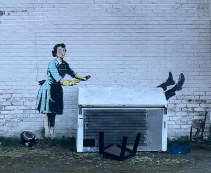 Banksy: Το έργο του για την ημέρα του Αγίου Βαλεντίνου έμεινε ημιτελές