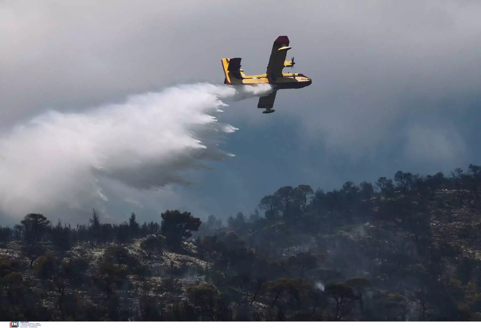 Μεγάλη φωτιά στα Μέγαρα: Επιχειρούν δύο αεροσκάφη