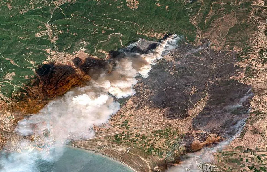 Φωτιά στην Αλεξανδρούπολη: Δορυφορικές εικόνες δείχνουν το μέγεθος της καταστροφής