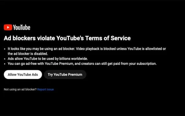 Youtube ad blocker